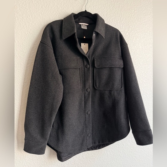 CALIA Women's Patch Pocket Shacket, medium NWT - Pure Black style color - Picture 2 of 7